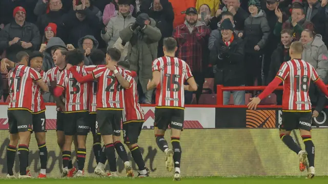 Sheffield United celebrate