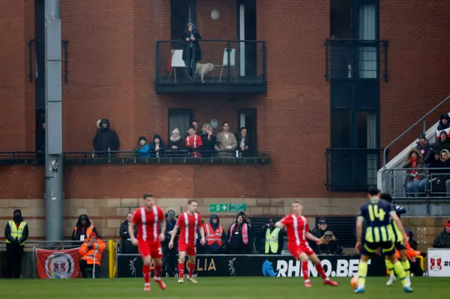 General view as Leyton Orient fans look on from their balconies during the match