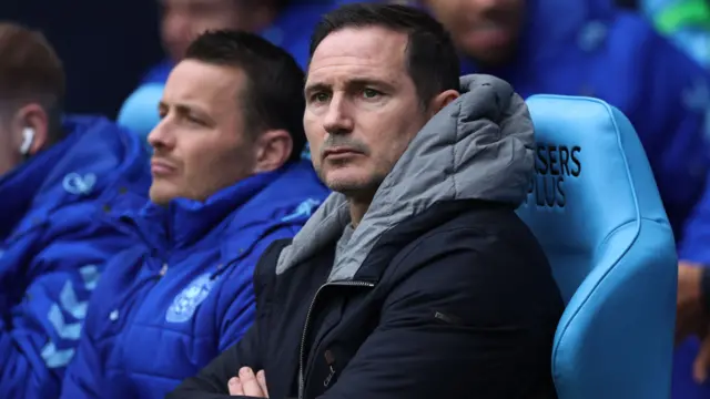 Coventry City manager Frank Lampard watches on