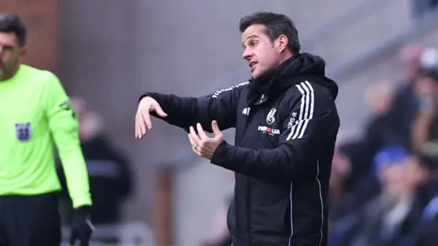 Fulham manager Marco Silva reacts