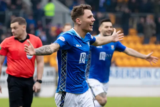 Jason Kerr celebrates his cup goal against Hamilton