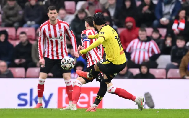 Imran Louza scores for Watford against Sunderland