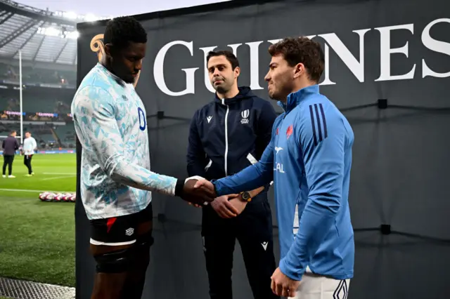 Maro Itoje and Antoine Dupont