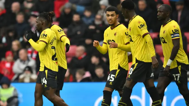 Watford celebrate scoring