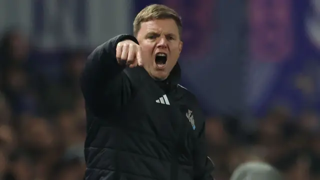 Eddie Howe gestures on the touchline