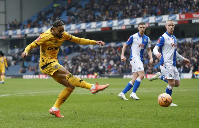 Wolverhampton Wanderers' Matheus Cunha scores their second goal