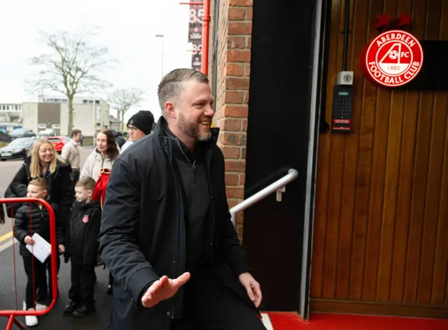 Jimmy Thelin arriving at the stadium