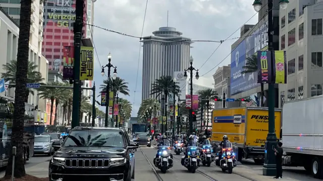 Philadelphia Eagles motorcade before Super Bowl 59