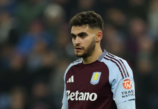 Aston Villa's Andres Garcia looks on