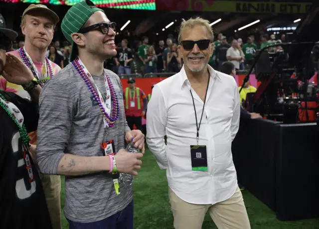 Pete Davidson and Kevin Costner