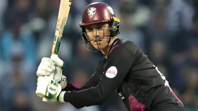 Tom Banton batting for Somerset