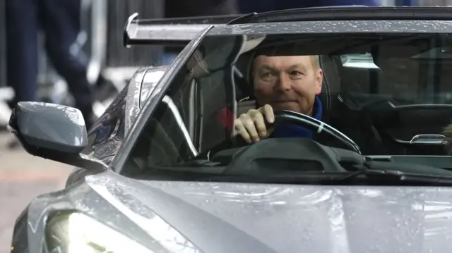 Sir Chris Hoy arrives at Murrayfield