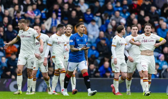 Motherwell are celebrating an Ibrox win for the second successive season