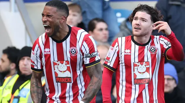 Sheffield United celebrate scoring