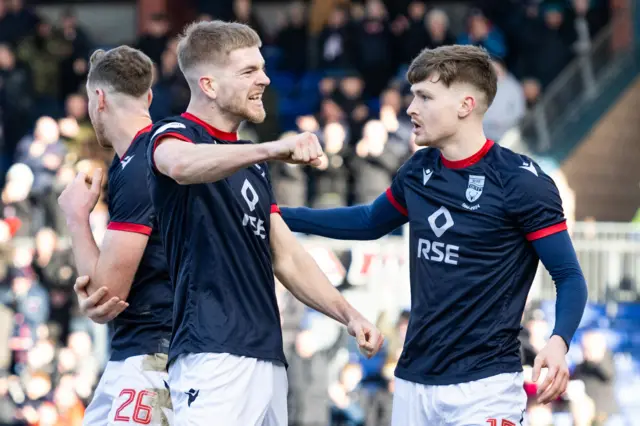 Kieran Phillips celebrates his goal