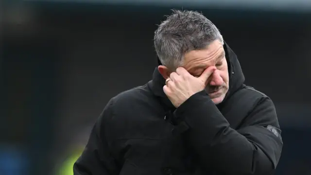 Dundee manager Tony Docherty during a William Hill Premiership match between Dundee and Aberdeen at the Scot Foam Stadium at Dens Park