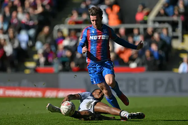 Ben Chilwell is tackled by Millwall's English midfielder Raees Bangura-Williams