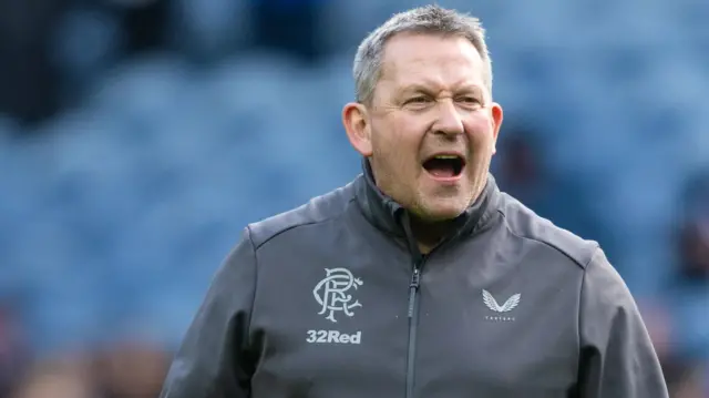 Rangers interim coach Billy Dodds before a William Hill Premiership match between Rangers and Motherwell at Ibrox Stadium