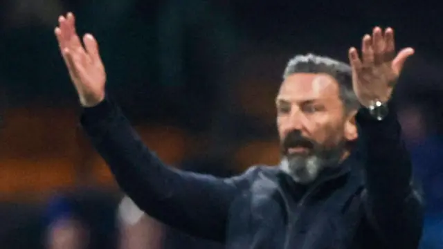 Derek McInnes during a William Hill Premiership match between Kilmarnock and Rangers at the BBSP Stadium Rugby Park