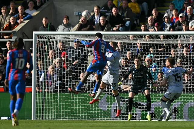 Eddie Nketiah (C) heads home their third goal