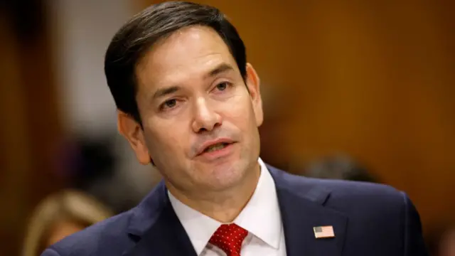 U.S. President-elect Donald Trump’s nominee for Secretary of State, Sen. Marco Rubio (R-FL) testifies during his Senate Foreign Relations confirmation hearing at Dirksen Senate Office Building on January 15, 2025 in Washington, DC.