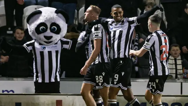 St Mirren celebrate