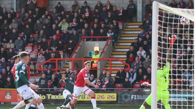 Jordi Osei-Tutu strikes the bar for Bolton