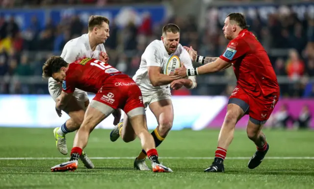 Stuart McCloskey runs with the ball