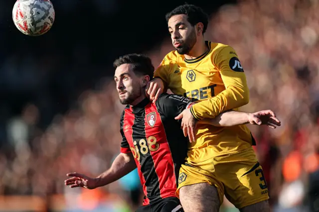 Lewis Cook of Bournemouth and Rayan Ait-Nouri