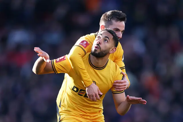 Matheus Cunha of Wolverhampton Wanderers celebrates