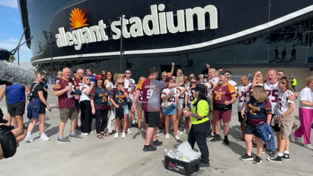 Fans outside stadium