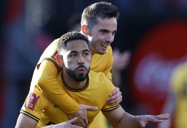 Wolverhampton Wanderers' Matheus Cunha celebrates