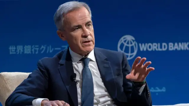 Mark Carney speaking at a panel event.