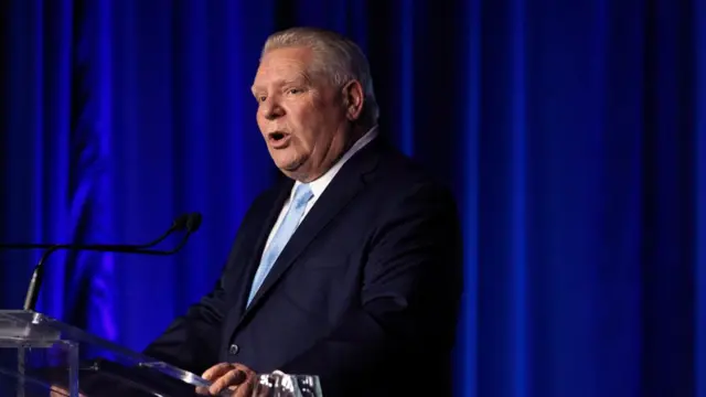 Ontario Premier Doug Ford delivering a speech