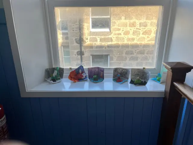 A picture of clay aliens that school students have made for British Science Week