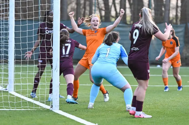 Kimberley Smit celebrates scoring