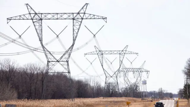 Electricity pylons