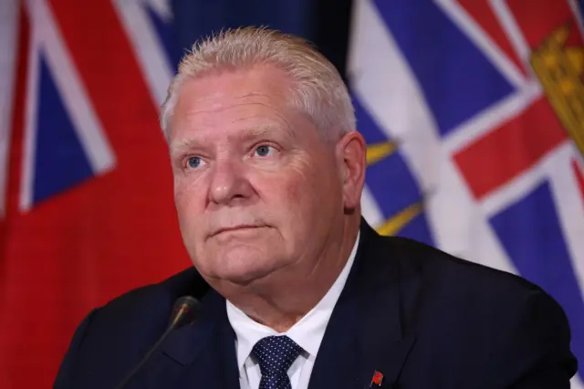 Doug Ford, Ontario's premier, during the 2024 Fall Meeting of Canada's Premiers in Mississauga, Ontario, Canada, on Monday, Dec. 16, 2024