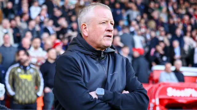 Sheffield United boss Chris Wilder during the 1-0 win over Preston