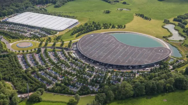 McLaren Technology Centre from the sky.