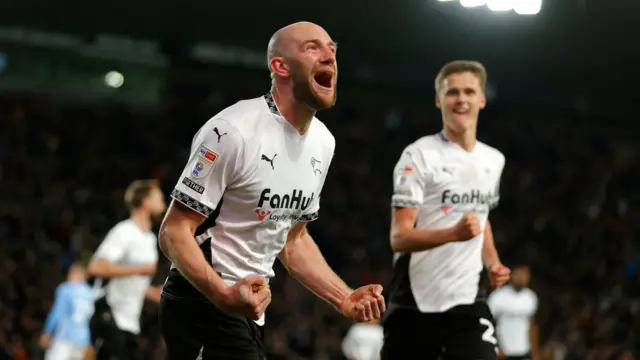 Matt Clarke celebrates scoring