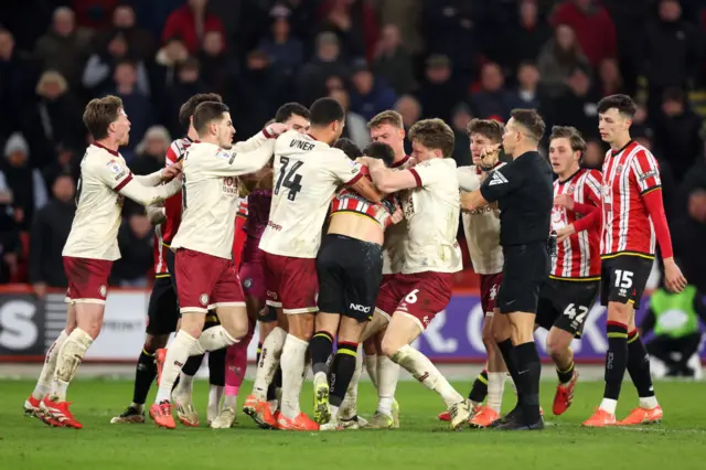 Sheffield United v Bristol City melee