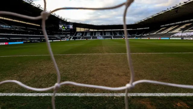 Derby County's Pride Park before the game with Coventry City