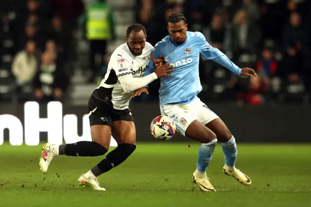 Derby v Coventry match action