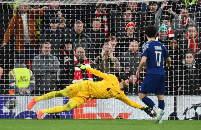 Paris St Germain's Vitinha scores a penalty