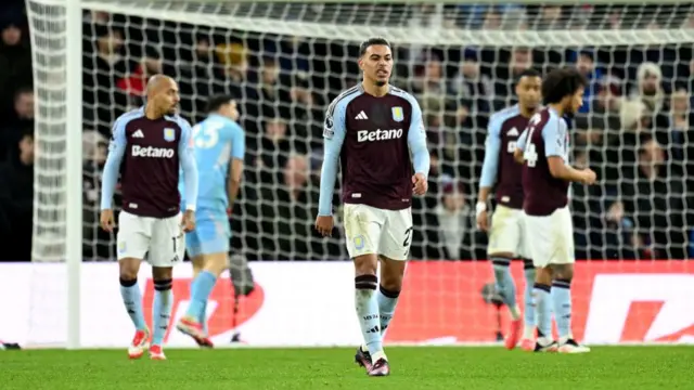 Morgan Rogers of Aston Villa shows dejection in the Premier League
