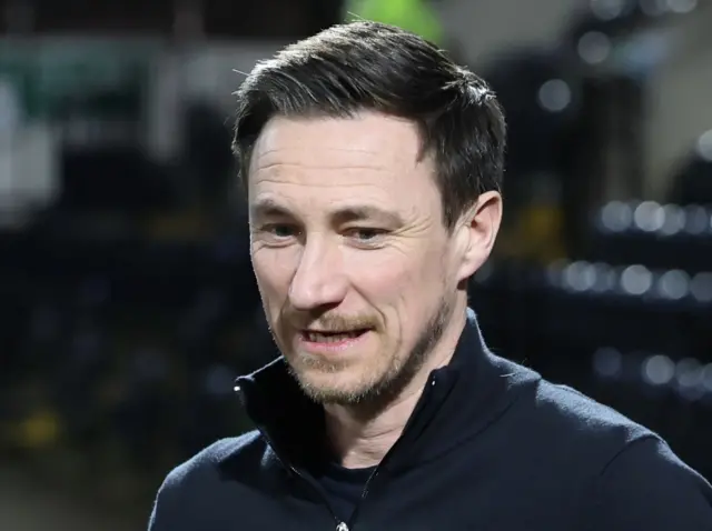 Notts County boss Stuart Maynard looks rueful