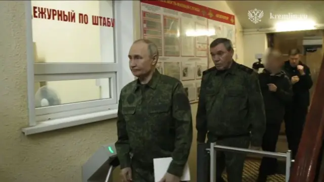 Vladimir Putin with the Chief of the General Staff of Russian Armed Forces Valery Gerasimov