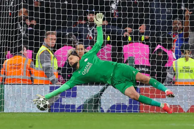 Donnarumma saves a penalty