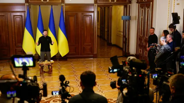 Zelensky speaks in Kyiv